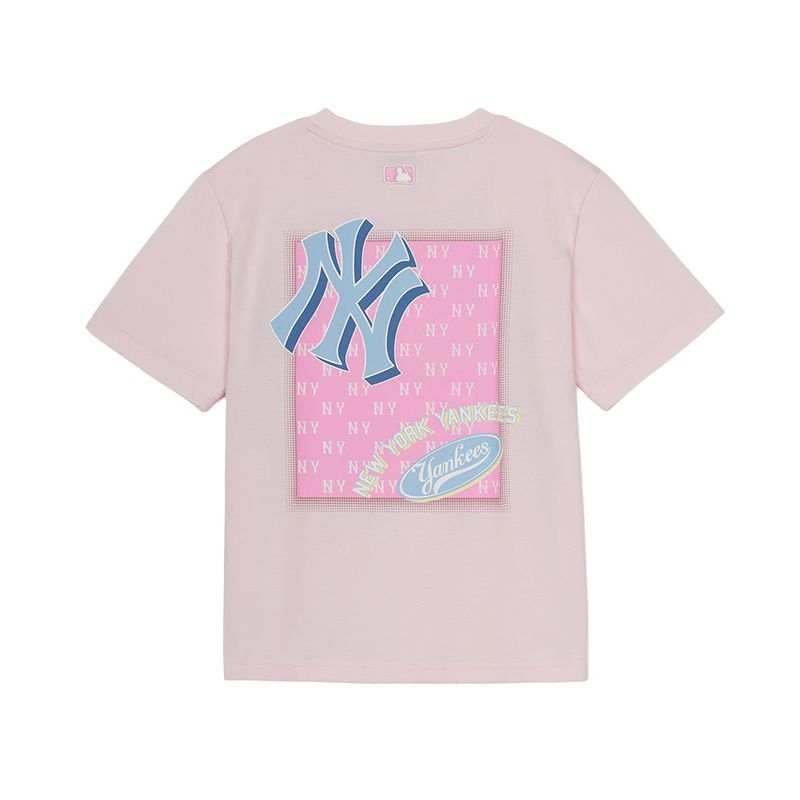 MLB KIDS Classic Monogram New York Yankees T Shirt SS25 Light Pink Kids'