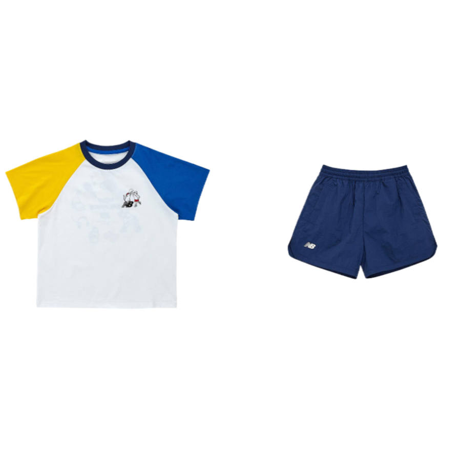 New Balance New Balance Casual Sportswear SS25 2 Piece Set Blue Children Aged 3 7 Years Old