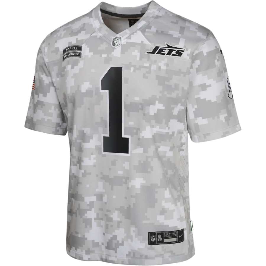 Nike Nike Dri FitNFL Ahmad Sauce Gardner New York Jets Salute To Service T Shirt Green Camouflage Teenagers
