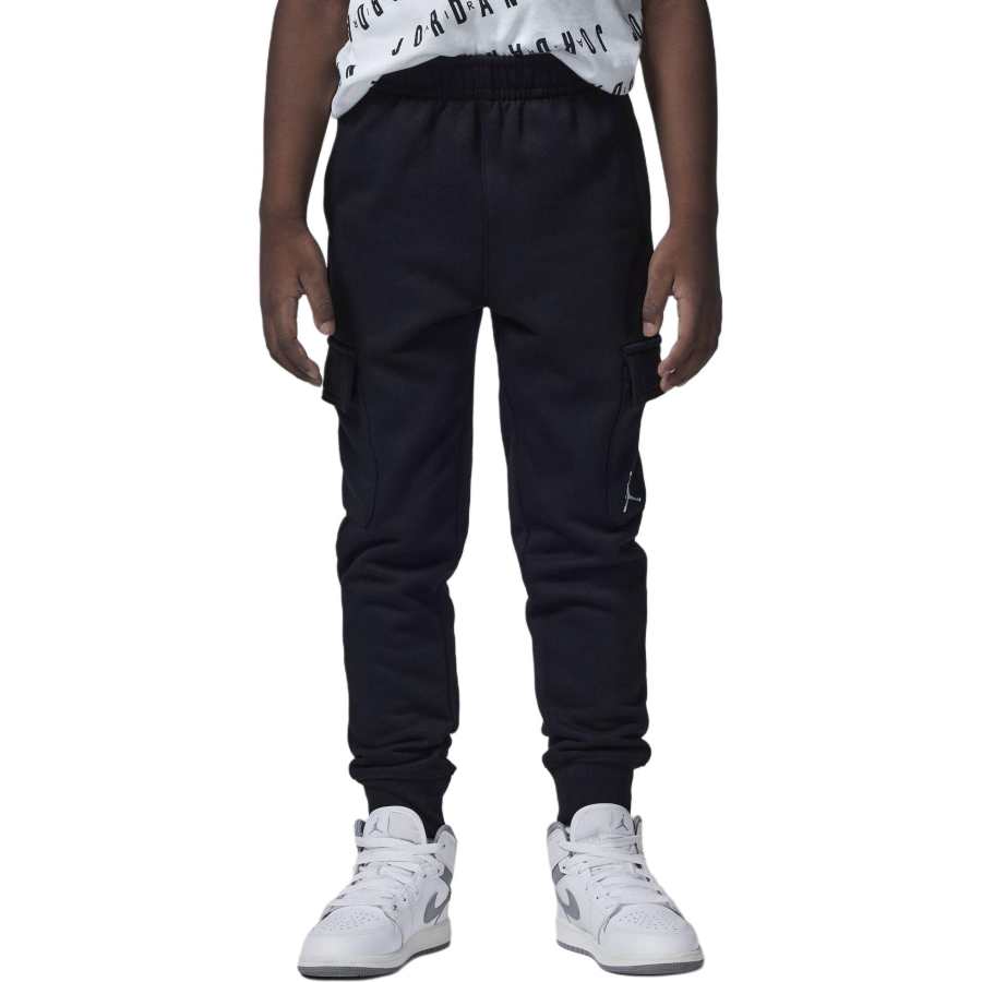 Jordan Jordan Jumpman Fashion Comfortable Soft Fleece Lined Workwear Knitted Sweatpants Black Children Aged 3 7 Years Old