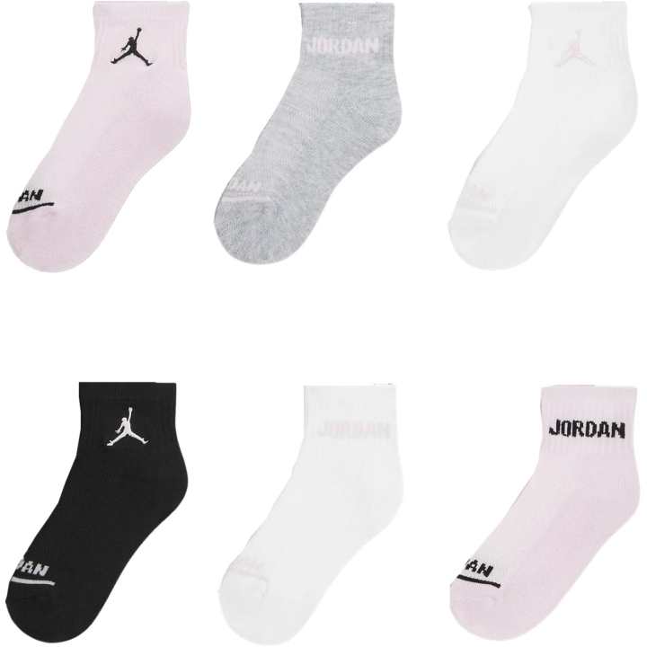 Jordan Jordan Socks 6 Pack Pink Foam Kids'