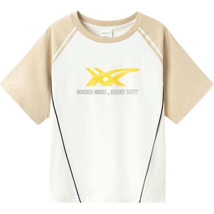 Asics Urban Trendy T Shirt 0003 Ecru Children Aged 3 7 Years Old