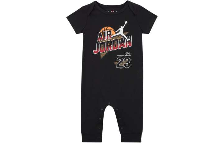 Jordan Jordan Flight Baby 0 9M Romper Coverall Black Infant And Toddler