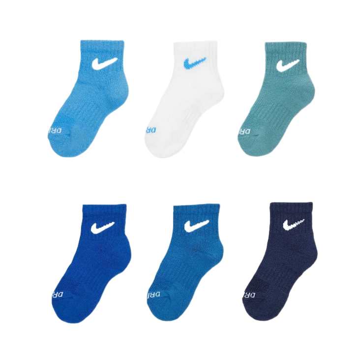 Nike Nike Dri Fit Socks 6 Pack 6 Pack Multicolor Kids'