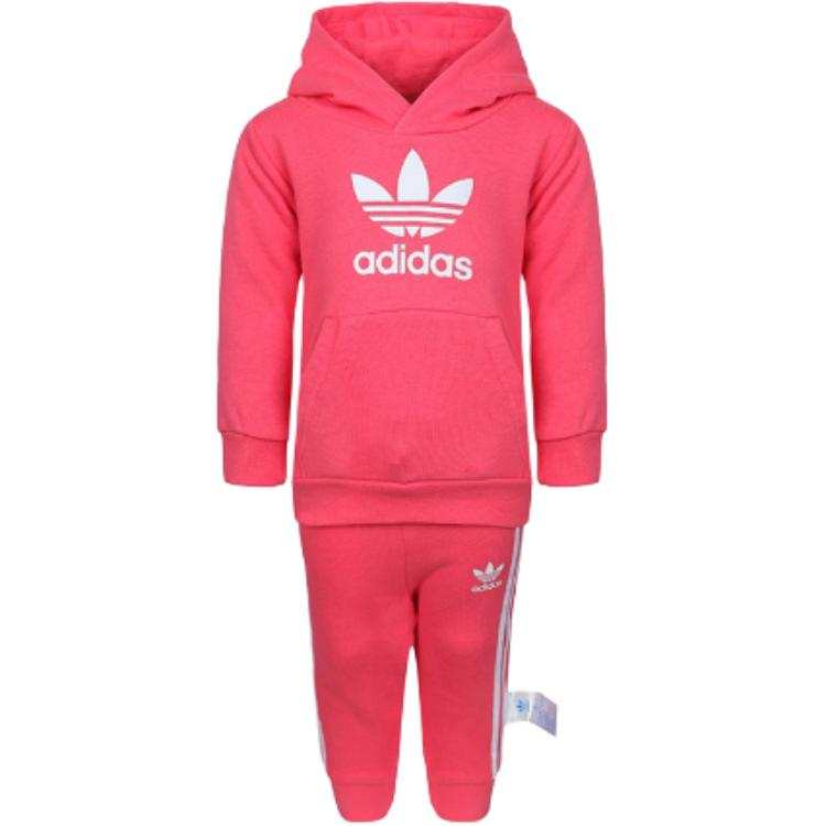 Adidas Originals Trefoil Hoodie Casual Sportswear Pink Infant And Toddler