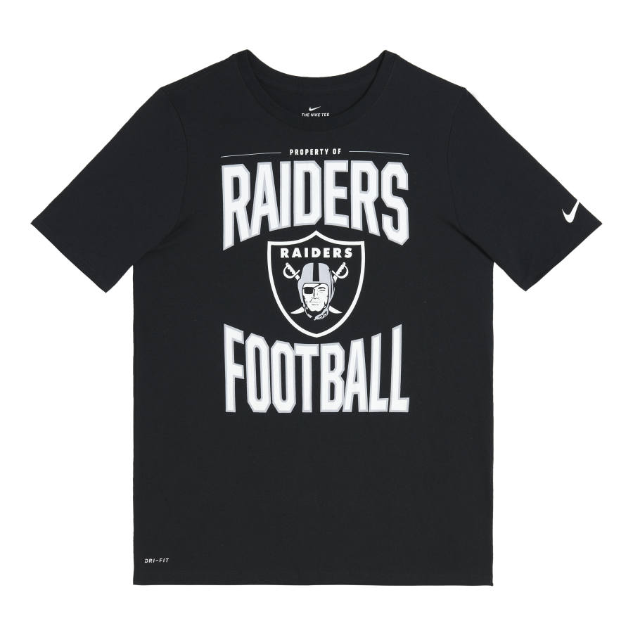 Nike Nike x NFL Dri Fit T Shirt PROPERTY Of RAIDERS Black Kids'