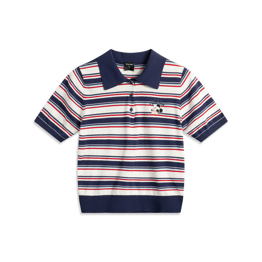 Li-Ning Li Ning x Disney Polo Shirt Women's Ivory/Dark Ship Blue