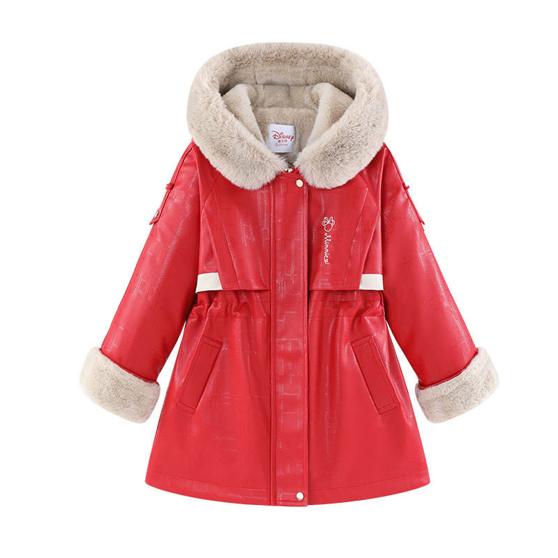 Disney Kids Parka Coats Hooded Thickened And Fleece Lined