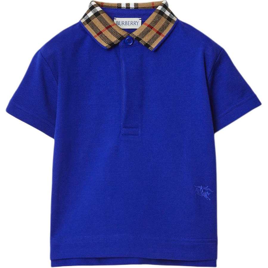 Burberry Polo Shirt Knight Blue Infant And Toddler