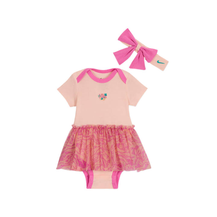 Nike Infant And Toddler Nike Skirt Set Swoosh SS25 2 Piece Set Pink