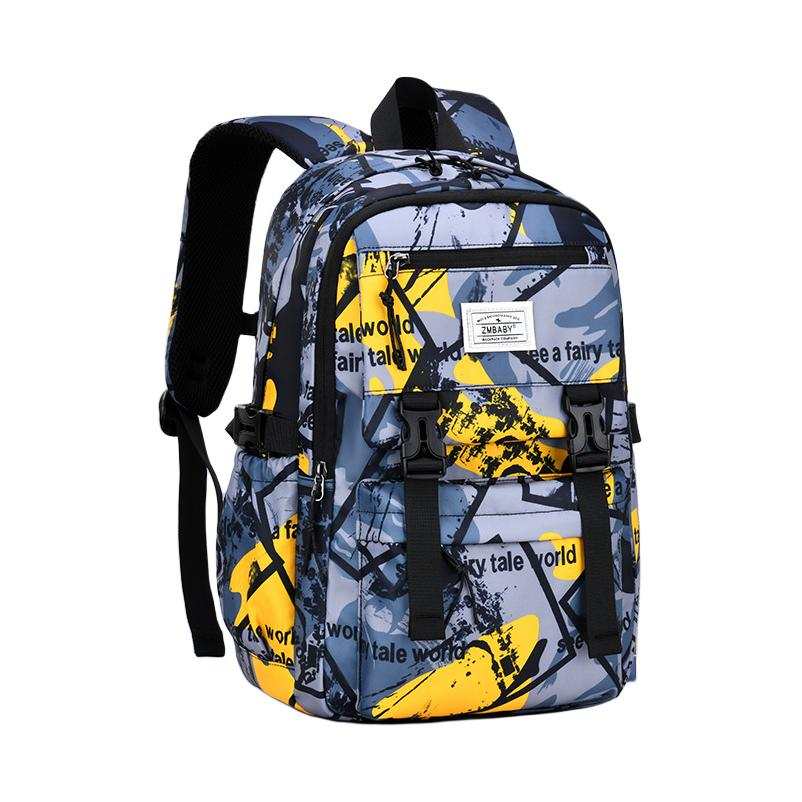 ZHIMABAOBEI Oxford Kids Bag Regular Kids' Blue & White/Yellow/Grey