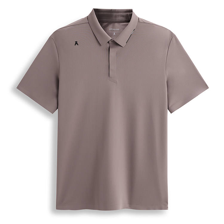 PEACEBIRD MEN Polo Shirts Men's Dove Gray Purple 1 Polo Collar Moderate Straight Fit