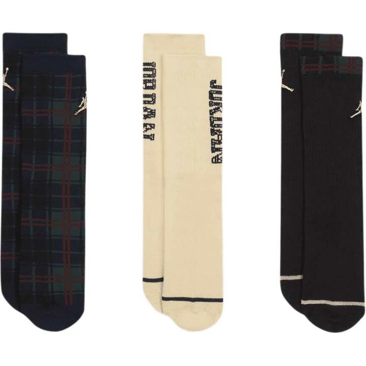 Jordan Jordan Socks 3 Pack 3 Pack Black+Beige+Multicolor Kids'