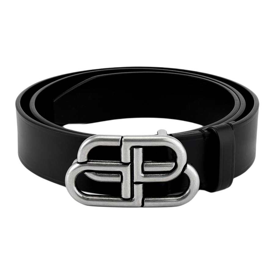 Balenciaga Men's BB Large Belt Black