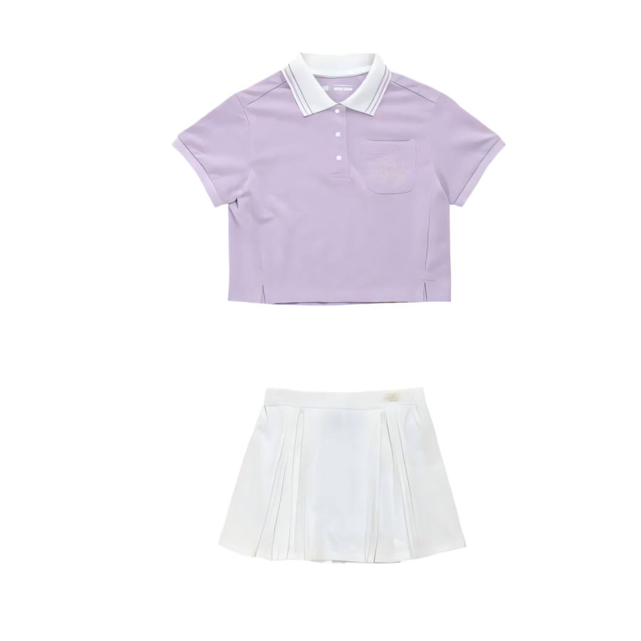 New Balance Children Aged 3 7 Years Old New Balance Skirt Set NBgC SS25 2 Piece Set Lavender