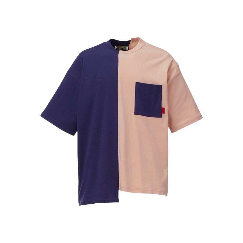 Onitsuka Tiger T Shirt Unisex Light Pink/Marine Blue