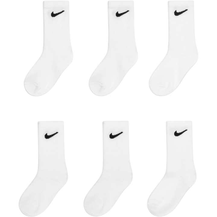 Nike Nike Socks 6 Pack 6 Pack White Kids'