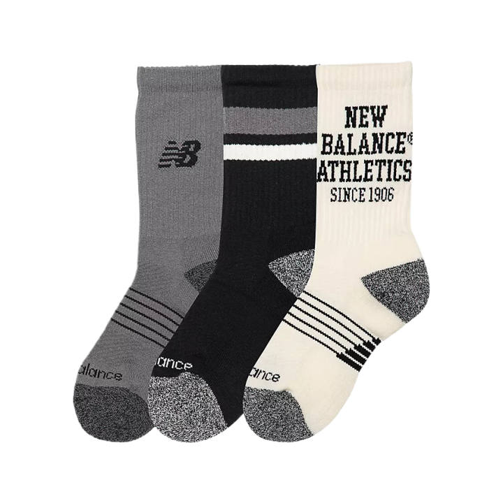 New Balance New Balance Youth Active Graphic Crew Socks 3 Pack Kids'