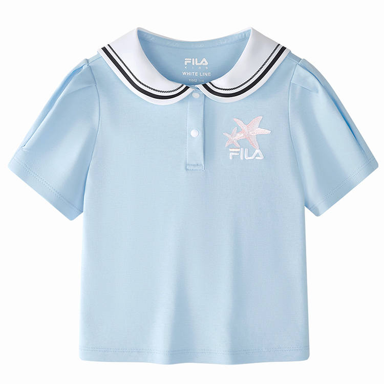 FILA KIDS Polo Shirt Light Sky Blue Children Aged 3 7 Years Old