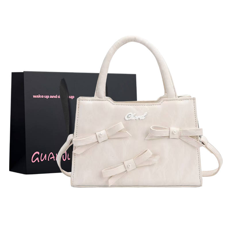 GUANJUNXIAOXIONG Pu Handbag Regular Teenagers White/Black/Pink