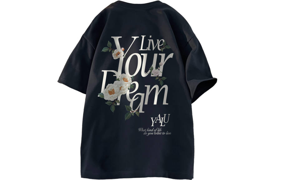 YALU T Shirts Unisex Crew Neck Moderate Heavyweight