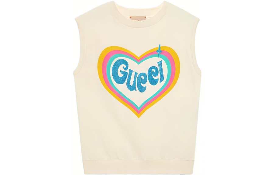 GUCCI Tank Top SS22 Ivory White Kids'
