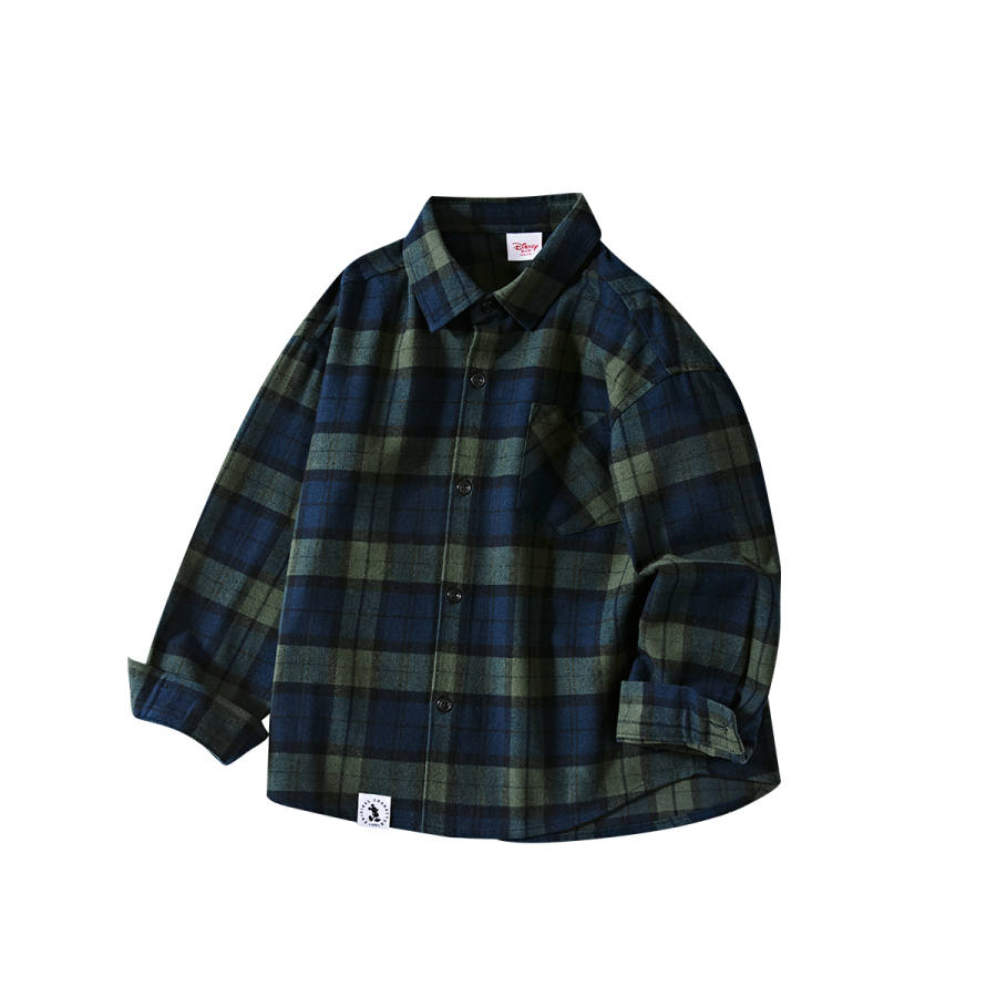 Disney Shirt Green Plaid Children Aged 3 7 Years Old