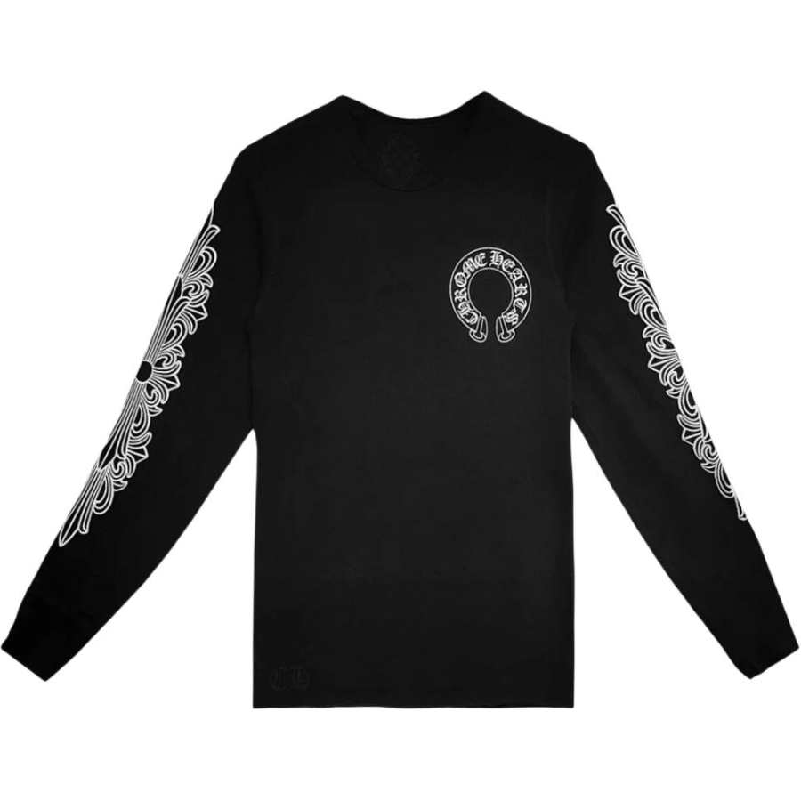 Chrome Hearts horseshoe floral thermal T-shirt