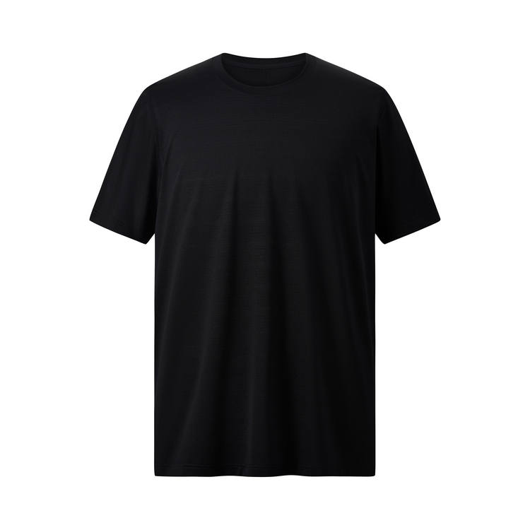 Nice Rice Nice Rice T Shirts Unisex Space Black 160G Crew Neck Thin
