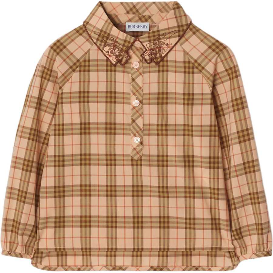 Burberry Kids Shirts Lapel Moderate