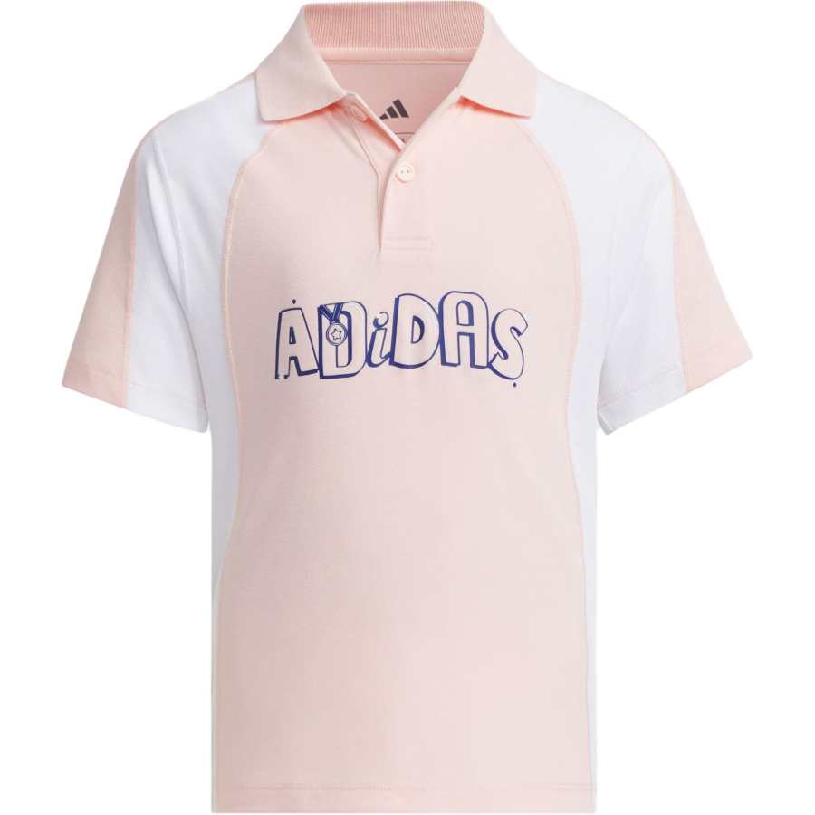 Adidas Adidas Polo Shirt Ice Crystal Pink/White Children Aged 3 7 Years Old