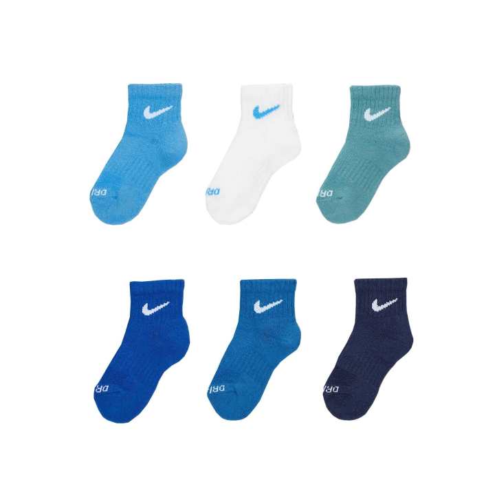 Nike Nike Dri Fit Socks 6 Pack 6 Pack University Blue Children Aged 3 7 Years Old