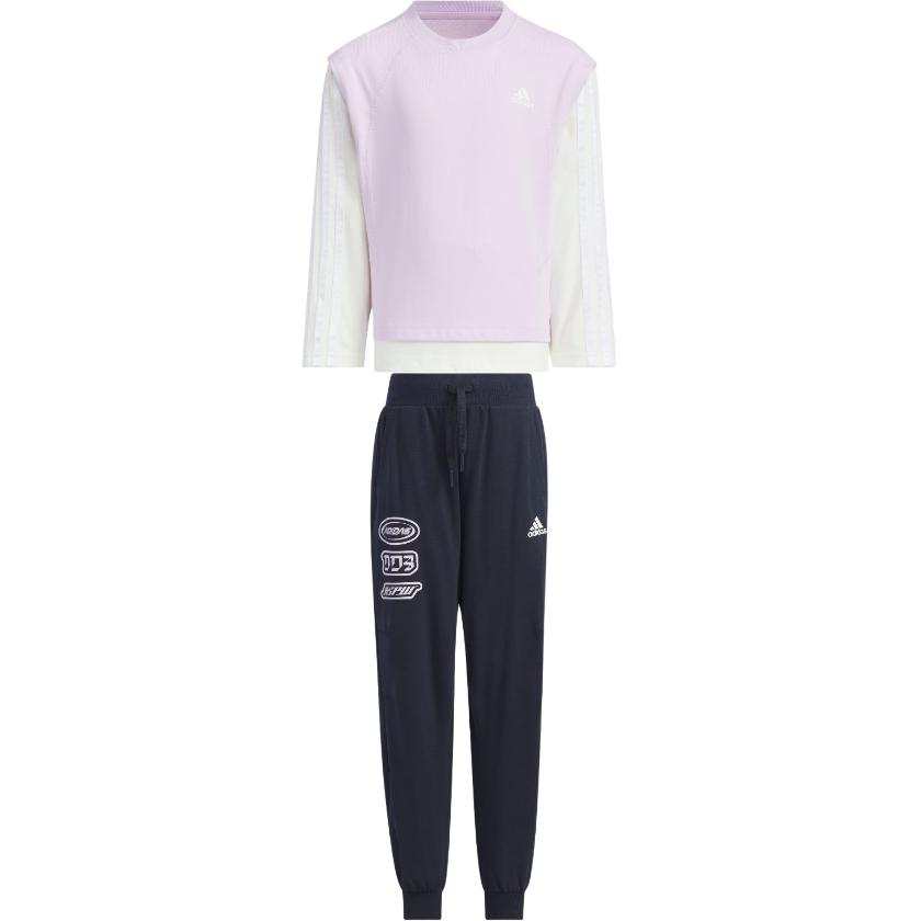 Adidas Adidas Casual Sportswear Snow Crystal Light Purple/White/Legend Ink Children Aged 3 7 Years Old