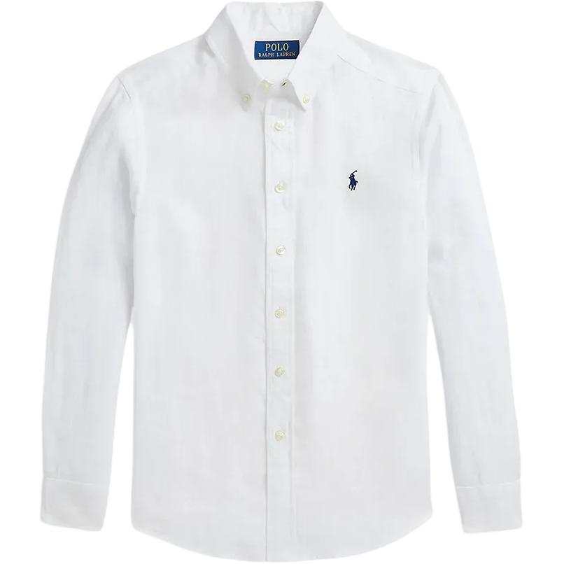 Polo Ralph Lauren Solid Color Shirt Spring Fall Kids' White
