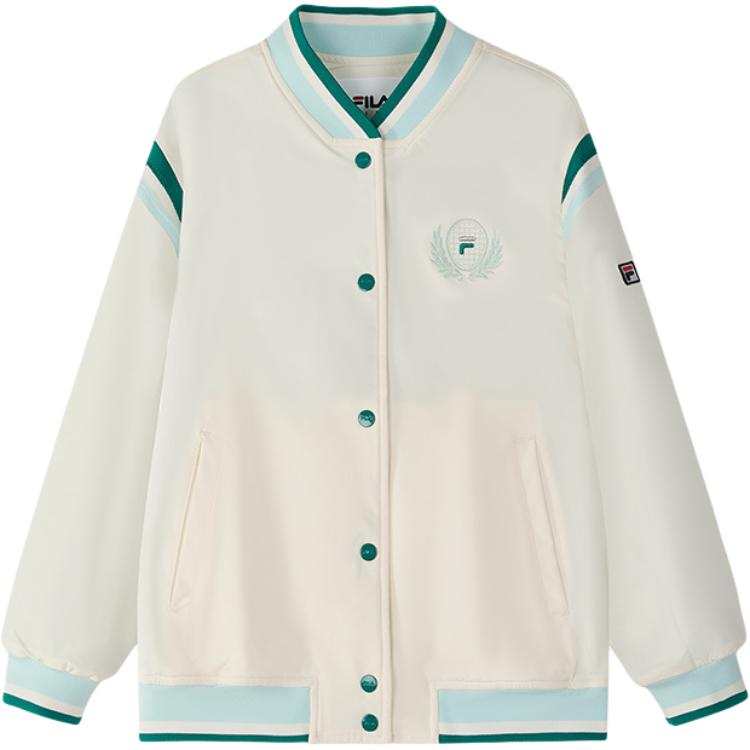 FILA KIDS Baseball Jacket White