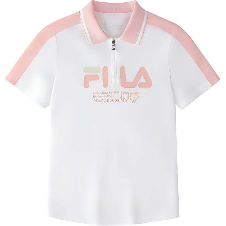 FILA KIDS x YUANTIANZHI,LIANMINGKUAN Polo Shirt Standard White Children Aged 3 7 Years Old