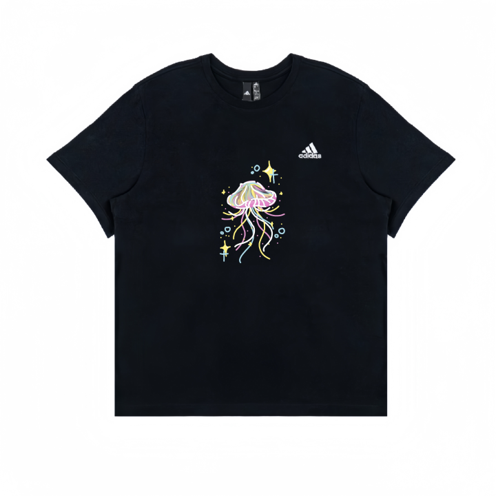 Adidas Adidas T Shirts Unisex Black Crew Neck Straight Fit