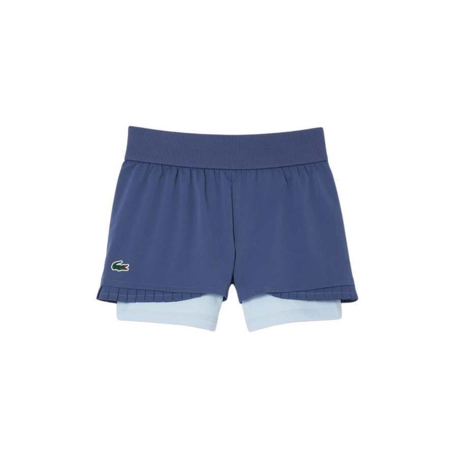 LACOSTE Lacoste logo-appliqué pleated shorts