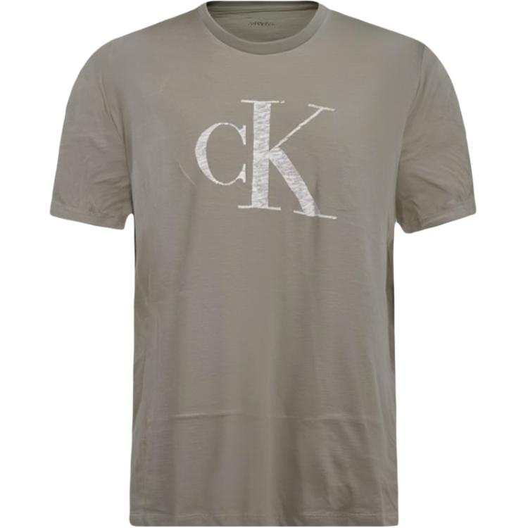 Calvin Klein T Shirts Men's Gray Crew Neck Moderate