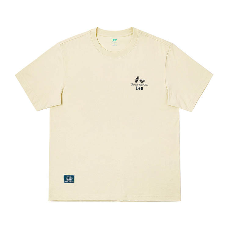 Lee Lee T Shirts Men's Yellow Crew Neck Thin