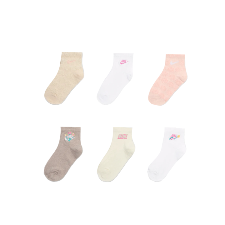 Nike Nike Socks 6 Pack Light Earlwood Brown Kids'