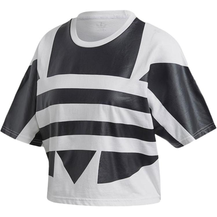 Adidas Originals T Shirt Women's White/Black Japan Version