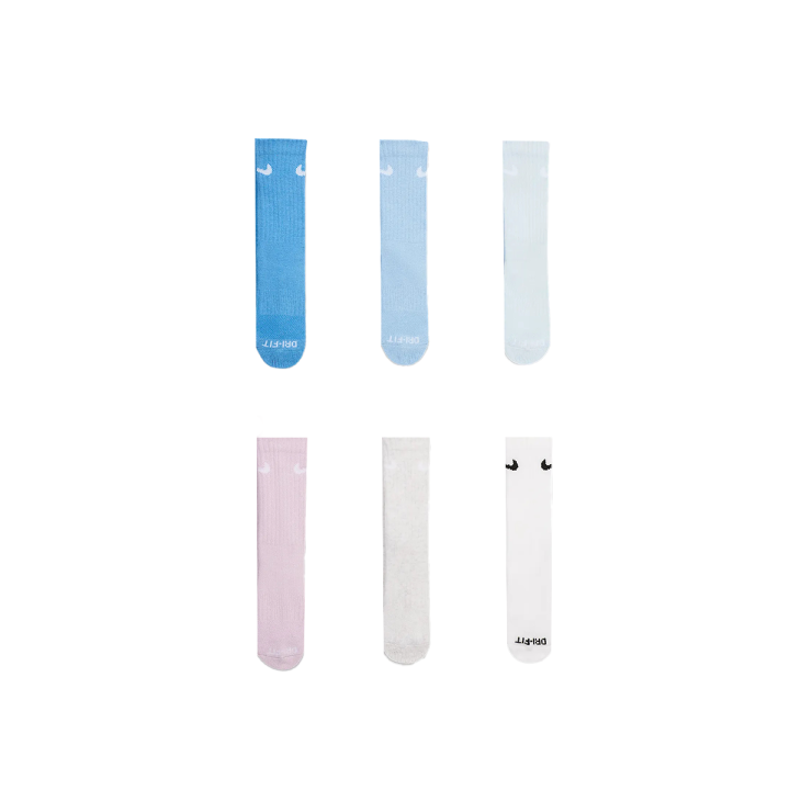 Nike Nike Dri Fit Socks 6 Pack 6 Pack Blue Transcend Kids'