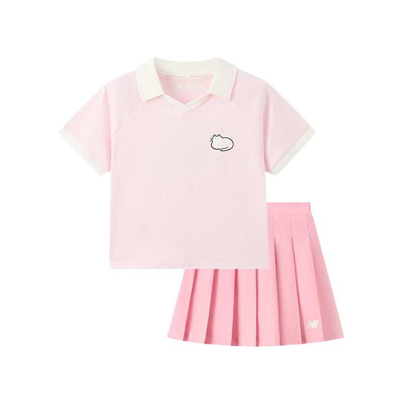 New Balance Children Aged 3 7 Years Old New Balance Skirt Set Light Pink