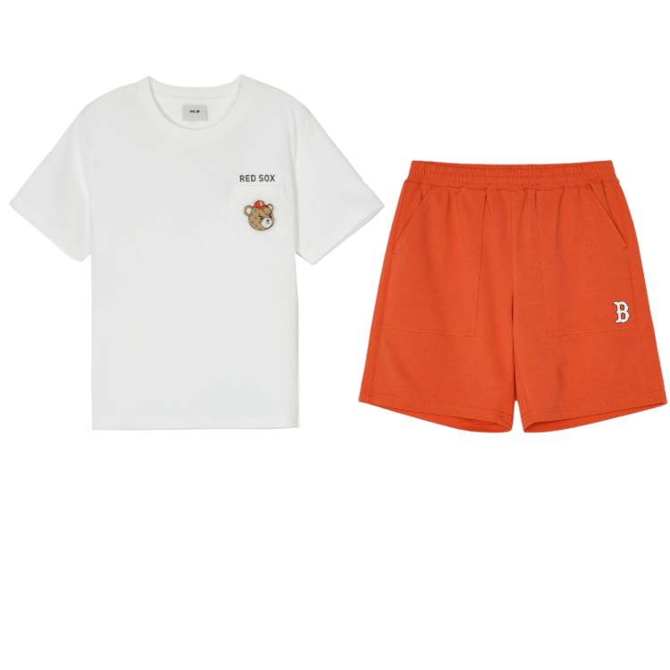 MLB KIDS Casual Sportswear White/Orange Children Aged 3 7 Years Old