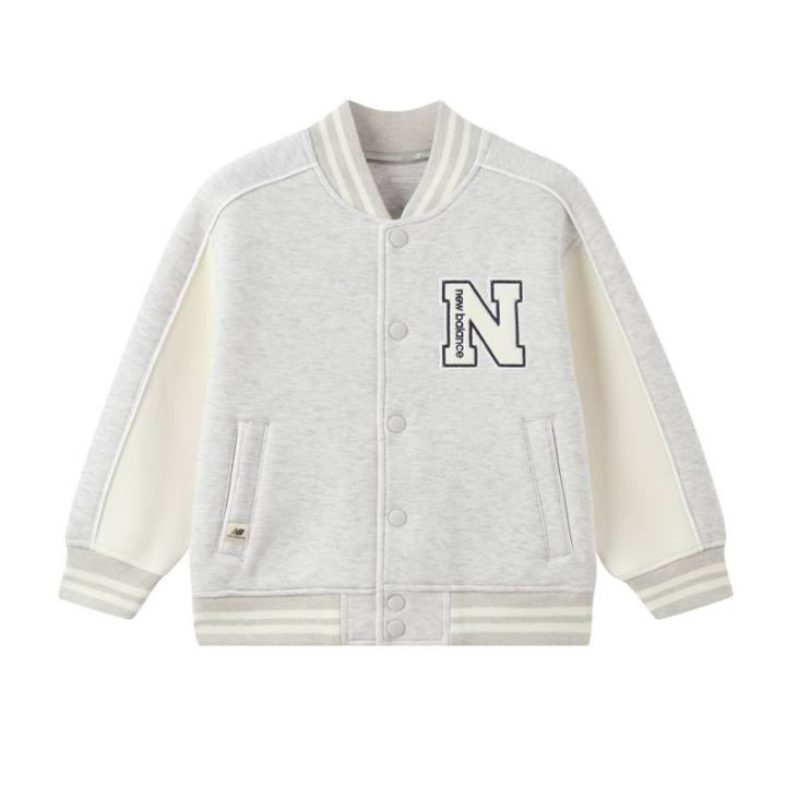 New Balance New Balance Baseball Jacket Heather Gray Children Aged 3 7 Years Old