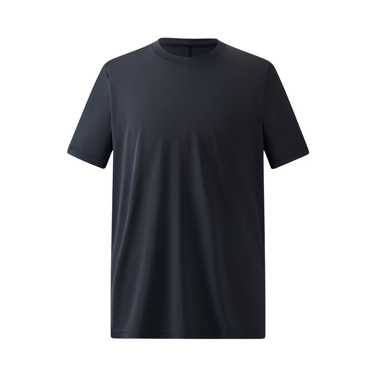 Nice Rice T Shirts Unisex Space Black 115G Crew Neck Thin Straight Fit