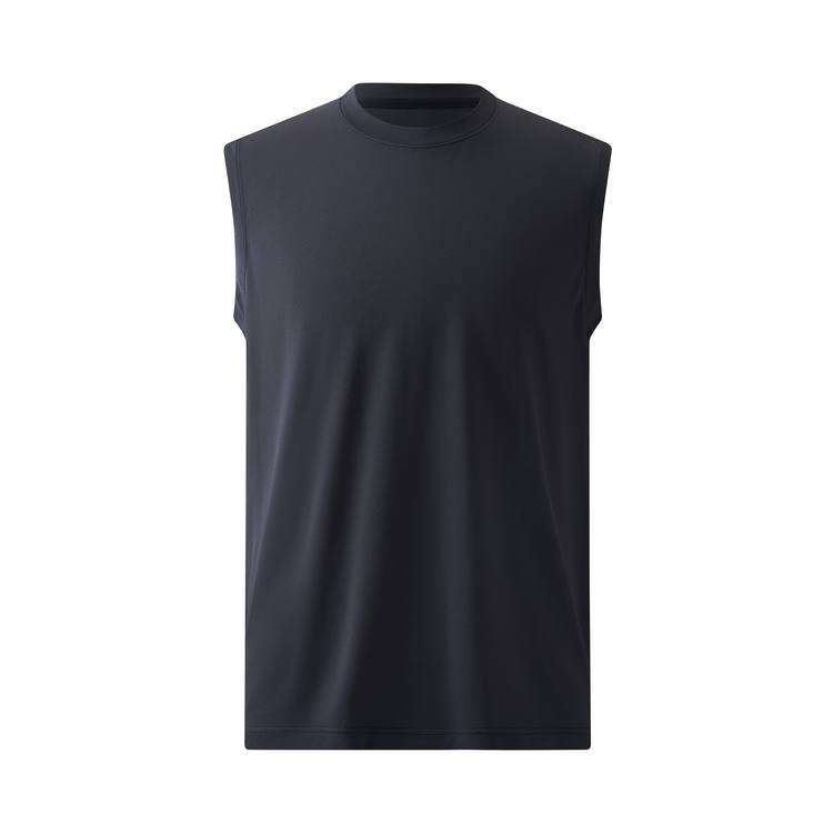 Nice Rice Nice Rice Tank Tops Men's Space Black 115G Crew Neck Thin Sleeveless