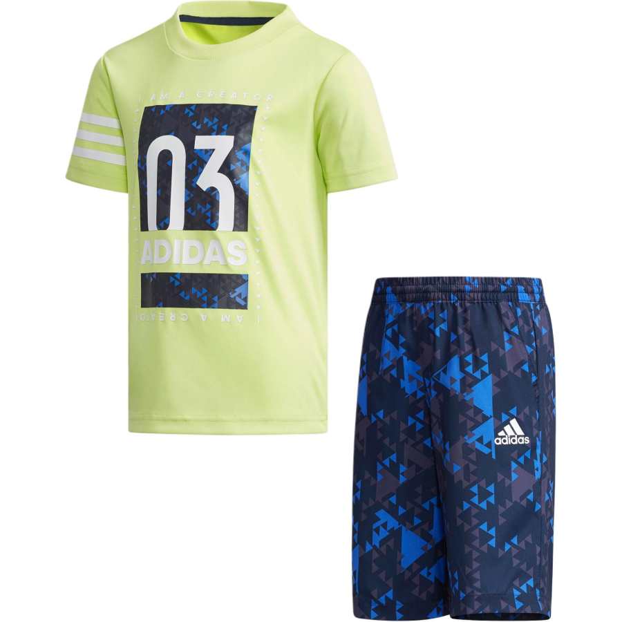 Adidas Adidas Casual Sportswear Green/Blue Children Aged 3 7 Years Old