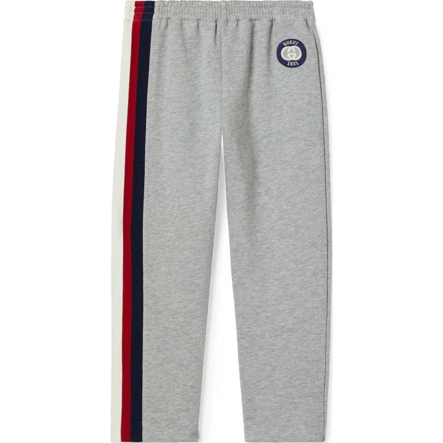 GUCCI Full Length Pants SS25 Light Gray Kids'